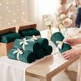 thumbnail image 4 of Ameha Fleece Blanket Bulk Pack of 8 For Wholesale, Wedding Guests, Favors, Homeless Adult Washable Winter Blanket Warm Cozy 90X90 Queen Emerald Green, 4 of 8