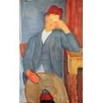 thumbnail image 2 of Modigliani, Amedeo 16x24 White Modern Wood Framed Museum Art Print Titled - The Young Apprentice, 2 of 4