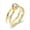 Gold, variant on Stylish Ceramic Set Zircon Split Couple Ring