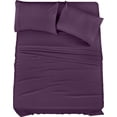 thumbnail image 1 of Juego de sábanas Utopia Bedding de microfibra totalmente cepillada, color morado, 1 of 7