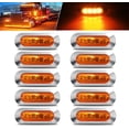 thumbnail image 1 of 10 luces indicadoras laterales de 4 LED, color ámbar, CC de 12 V a 24 V, para luces de gálibo delanteras y traseras, para coche, autobús, camión, remolque, barco, cubierta, cortesía., 1 of 5