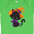 thumbnail image 4 of Inktastic Halloween Cat, Cute Cat, Black Cat, Witch Hat Boys or Girls Baby Bodysuit, 4 of 5