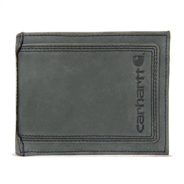 Billetera Carhartt Detroit Passcase para hombre, cuero negro