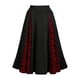 thumbnail image 5 of Gibobby faldas largas de mujer casuales Falda alta gótica de cintura alta para mujer, talla de encaje plisado, falda midi de retazos(Negro, XXXL), 5 of 5