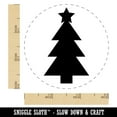 thumbnail image 2 of Christmas Tree with Star Solid Rubber Stamp for Scrapbooking Crafting Stamping - Small 3/4 Inch, 2 of 7