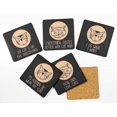 thumbnail image 2 of Inkdotpot Set of 6 Drink Coasters Easy Clean 4-inch SquareCoastersCork Base-Reusable- Cat Quotes, 2 of 8