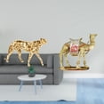 thumbnail image 2 of Figura de , estatua de animal de resina, figura de camello dorado, adorno de escritorio moderno, decoración coleccionable para el hogar, adecu, 2 of 8