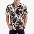 thumbnail image 1 of Balery Cow Skin Camisa Polo de Hombre con Estampado, de Manga Corta y Tejido Medio, Camisa Tipo Golf Polo-3X-Large, 1 of 6