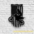 thumbnail image 3 of Handmadetneonsign Custom US Motocross Biker Metal Wall Art LED Light, Personalized Dirt Bike Name, 3 of 4