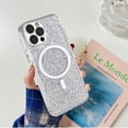 thumbnail image 7 of Premium UV Coated Full Glitter Sparkle Colorful TPU Back Cover Compatible with MagSafe Case for iPhone 14 Pro, 7 of 7