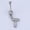 T, variant on Letters A-Z Charming Body Piercing Crystal Rhinestone Navel Belly Button Ring-Z