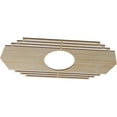 thumbnail image 2 of Ekena Millwork 34"W x 17"H x 9"ID x 1/4"T Chrysler Wood Fretwork Pierced Ceiling Medallion, Birch, 2 of 3