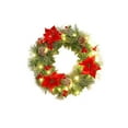 thumbnail image 2 of HomeKingdee Christmas Wreath Merry Christmas Garland Front Door Hanging Wreath Flower Wreath Hanging Garland Ornaments, 2 of 6