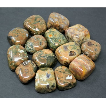1/2 lb Bulk Bag Rhyolite Tumbled Stones Crystal Healing Rainforest Jasper 8 oz
