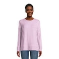 thumbnail image 4 of Time and Tru Women's Hacci Knit Pullover with Long-Sleeves, Single and 2-Pack, Sizes XS - XXL, 4 of 8