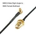 thumbnail image 2 of Conector coaxial RF1.37 de MMCX macho en ángulo recto a SMA hembra, cable de antena pigtail de baja pérdida, conector coaxial RF, 2 pulgadas, 2 of 4