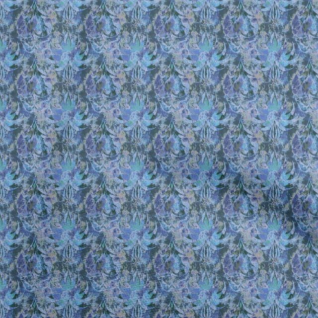 oneOone Cotton Poplin Medium Blue Fabric Abstracts Sewing Craft Projects Fabric Prints By Yard 42 Inch Wide