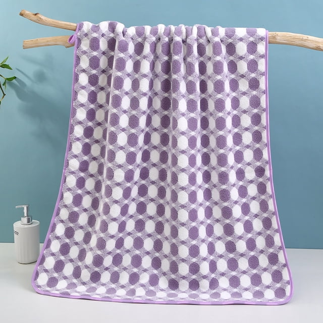 Accesorios de baño Toalla de vellón de coral con rejillas redondas pequeñas de secado rápido y fuerte absorción de agua Toallas sanitarias suaves, cálidas y cómodas Sin pelusa ni decoloración