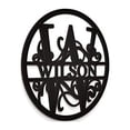 thumbnail image 2 of JASS GRAPHIX Wilson 12" Circle Black Aluminum Composite Monogrammed Sign Door Wall Decor Last Name Signs for Home Personalized, 2 of 5