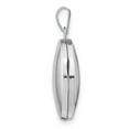thumbnail image 2 of Finest Gold 10K White Gold Polished Oval Locket Pendant, 2 of 7