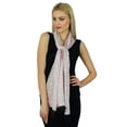 thumbnail image 2 of Bimba Long Cotton Scarves With Tassels Polka Dots Printed Scarf Accessories, 2 of 6