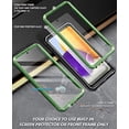 thumbnail image 4 of Poetic Spartan Case for Samsung Galaxy A72, Full Body Rugged Case with Kickstand, Metallic Green, 4 of 6