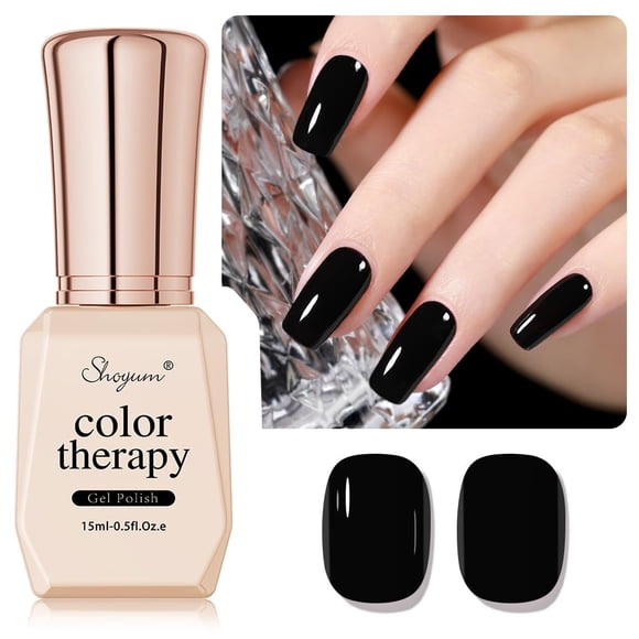 Esmalte de Gel SHOYUM Negro 15 ml Soak Off UV LED