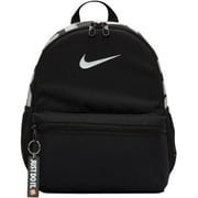 Nike Unisex Backpack Brasilia Mini Polyester, Black & Metallic Silver