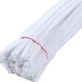 thumbnail image 4 of 100 Uds. Limpiadores de tuberías flexibles, tallos de chenilla de poliéster de Color puro, juguetes hechos a mano para educación temprana para niños DIY, color blanco, 4 of 5