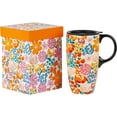 thumbnail image 4 of Topadorn Ceramic Mugs Porcelain Latte Tea Cup Coffee Mug with Gift Box,17oz. Spring at Garden, 4 of 9