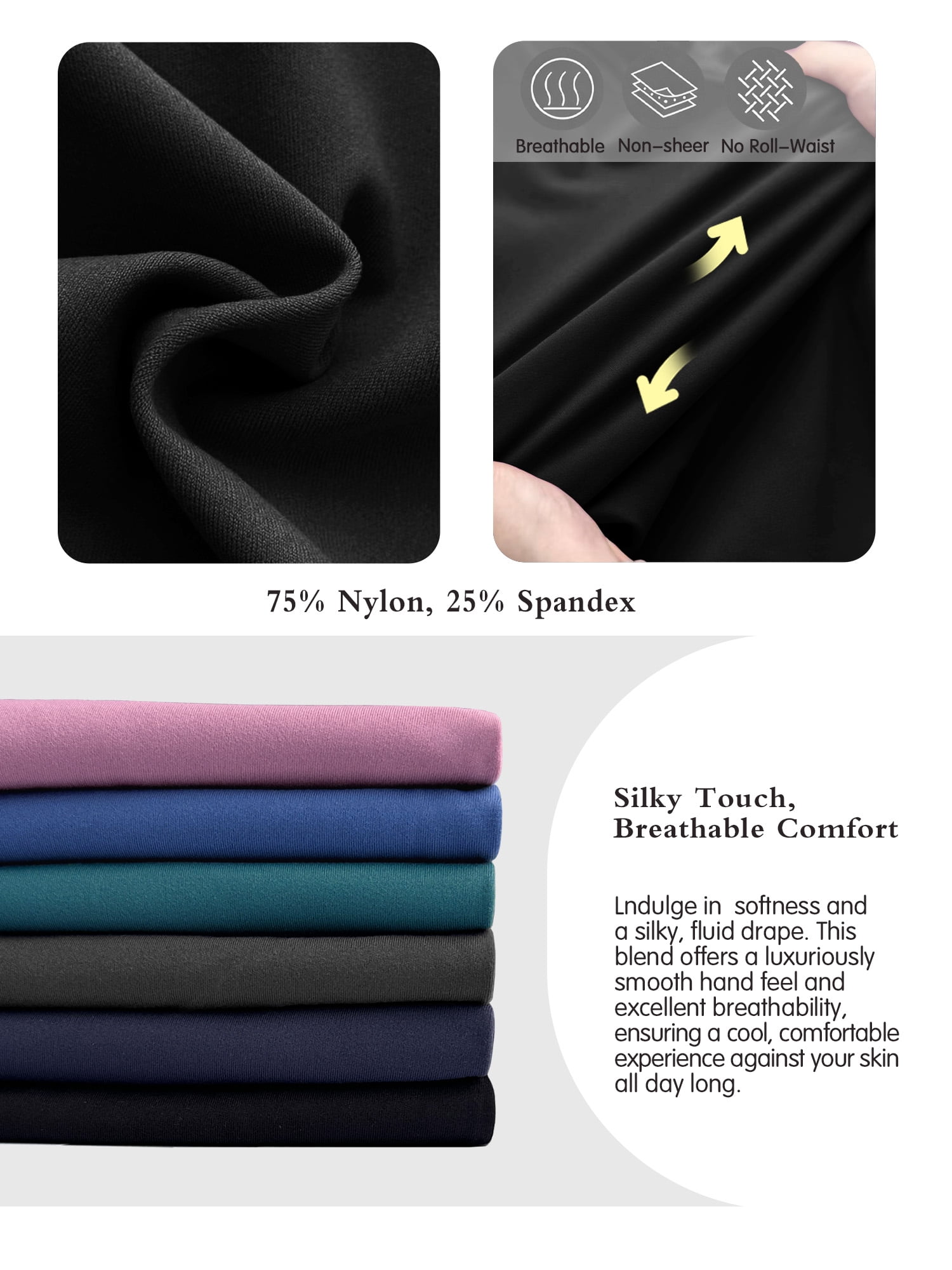 NELEUS ButterSoftFlex Womens Wide Leg Pants Athletic Yoga Legging Casual Sweatpants with Waistband Pocket,Black,US Size XL