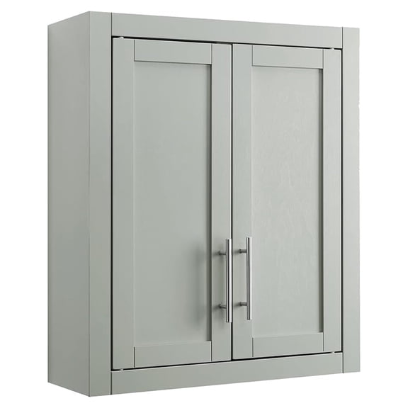Savannah Wall Mounted Bathroom Storage Medicine Cabinet with Shelves, Gray