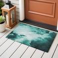 thumbnail image 4 of Teal Green Ombre Clouds Entryway Rug 2'x3'&nbsp; Non Slip Front Door Mats, Modern Abstract Gradient Cloud Entrance Rugs Indoor Outdoor Carpet, Washable Floor Mats Small Area Rug for Bedroom Kitchen, 4 of 8