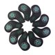 thumbnail image 1 of Cubierta de cabeza de hierros de golf 9x Sunnimix Cuero impermeable Negro, 1 of 8