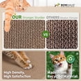 thumbnail image 5 of CAPHAUS Cat Scratcher Lounger, Reversible Scratcher, Durable & Long-Lasting, Large Cat Scratching Pad, Cat Scratching Board, Scratch Pad for Indoor Cats, Curved, Brown, 5 of 10