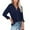 Navy, variant on Turilly Women's Tops Single Breasted Long Sleeve Shirt Tops Loose Lapel Shirt Blouse