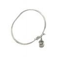 thumbnail image 2 of 5 3/4 inch Oval Eye Hook Bangle Bracelet w/ St. Michael the Archangel in Sterling Silver, 2 of 3