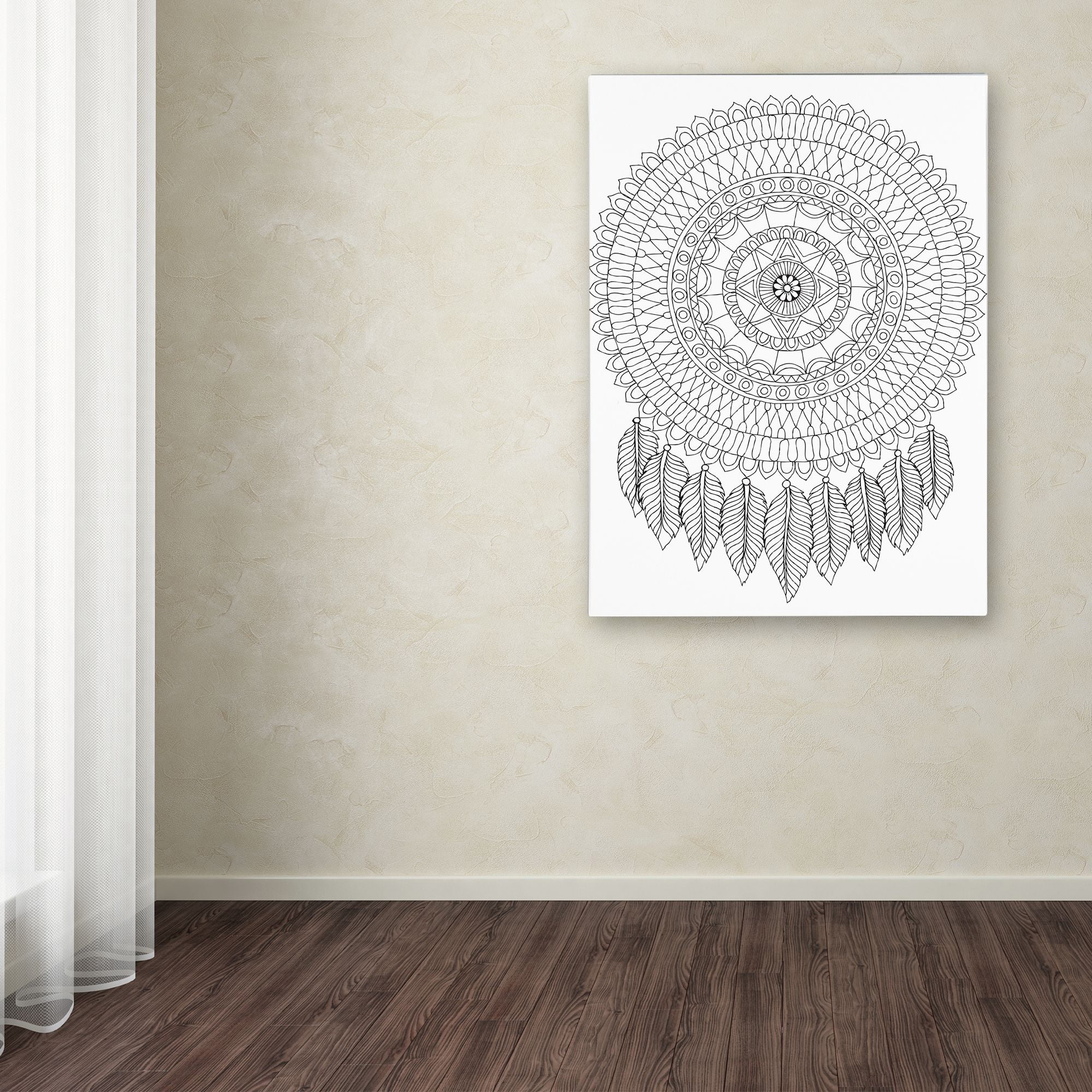Trademark Fine Art "Mandalafeather Dreamcatcher" Canvas Art by Hello Angel