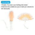 thumbnail image 4 of Uxcell Feather Hand Fan Apricot Vintage Folding Fan with Tassels Feather Fan for Halloween Party,4 Pcs, 4 of 7