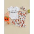 thumbnail image 2 of Canis Newborn Baby Girls Cotton Tops Romper Floral Pants 3Pcs Outfits Set Clothes, 2 of 14