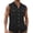 Black, variant on Mens Sleeveless Shirts Cargo Lapel Button Down Shirts Solid Summer Work Casual with 2 Pockets