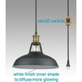 thumbnail image 4 of Industrial Plug-in Barn Pendant Light Black Farmhouse with On/Off Switch Pendant, 4 of 8