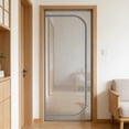 thumbnail image 4 of Rideau de Porte à Fermeture à Glissière Résistant aux Animaux, Maille en Polyester, Pliable, Anti-Insectes, Installation Sans Perçage, 85x210 cm à 100x210 cm, Blanc Gris Noir, 4 of 6