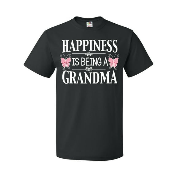 Inktastic Happiness is Being a Grandma with Butterflies T-Shirt
