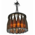 thumbnail image 5 of Meyda Tiffany 133651 Tuscan Vineyard 5 Light 18" Wide Drum Chandelier - Black, 5 of 7
