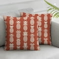 thumbnail image 2 of JRXY Pineapple Orange 2-Piece Short Plush Pillowcase Set White, 2 of 6