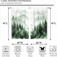 thumbnail image 3 of Green Misty Forest Small Kitchen Curtains Tree Mountain Window Treatment Woodland Landscape Rod Pocket Cafe Short Curtains for Bathroom Dining Room Men Tier Treatment Drapes, 3 of 5