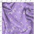 thumbnail image 3 of Soimoi Cotton Satin Spandex Purple Fabric By the Yard - 54 Inch Wide - Leaves Pattern Fabric - Botanical and Elegant Designs for Various Uses Printed Fabric, 3 of 6