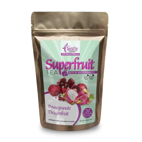 Special Tea Pomegranate & Dragonfruit Green and White Tea Blend 20 Tea Bags
