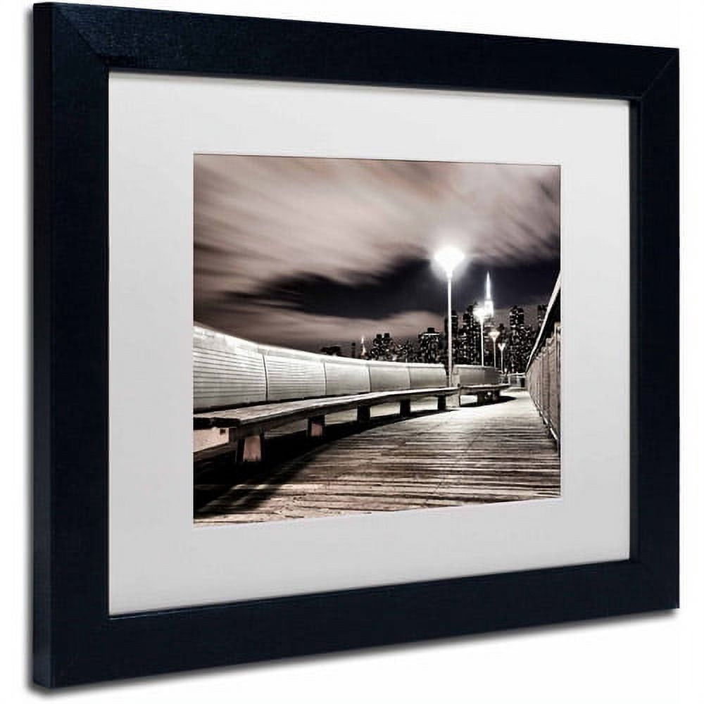 Trademark Fine Art "NYC" Canvas Art by David Ayash, White Matte, Black Frame